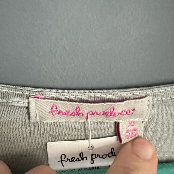 New FRESH PRODUCE Slate Gray ARIA Size XL Long Stretchy Knit Maxi Dress - Picture 5 of 6